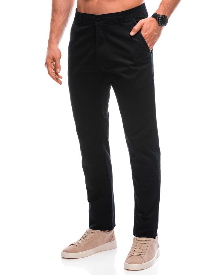 Spodnie męskie chino 1426P - czarne