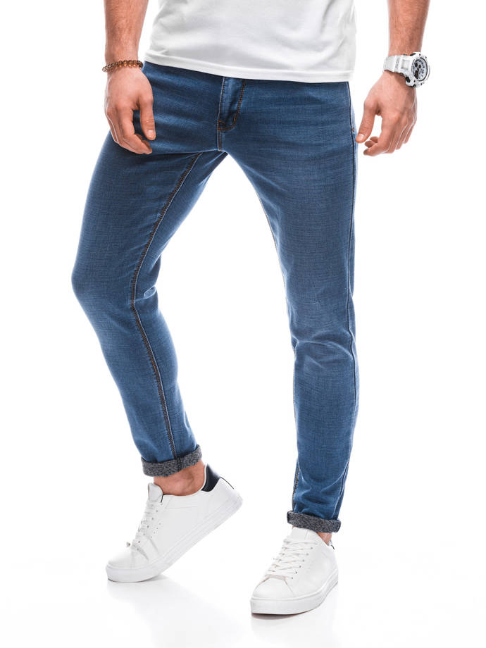 Spodnie męskie jeansowe 1101P - niebieskie