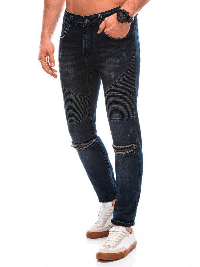 Spodnie męskie jeansowe 1415P - niebieskie