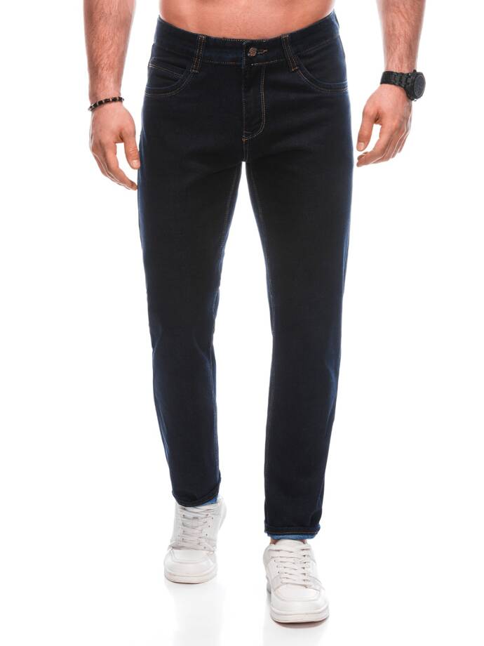 Spodnie męskie jeansowe 1467P - ciemnoniebieskie