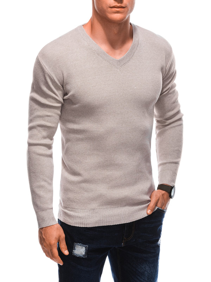 Sweter męski 230E - beżowy